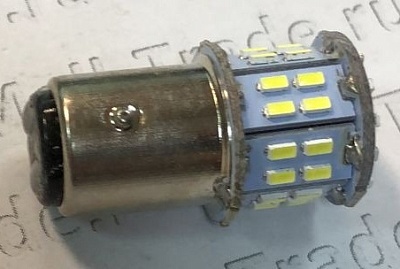 Автолампа светодиодная 24V-21W+5W 50-LED диод. (1157-50-24)(S0057-2W-24) 24-21+5 ан. BA15s