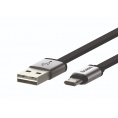Маленькое фото товара - Кабель для телефона USB - micro USB 1м 2.1 A двухсторонний плоский Olmio. Вариант №1