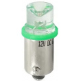 Маленькое фото товара - Автолампа светодиодная 12V-4W\3W\2W 1-LED конус зеленый (1389). Вариант №1