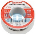 Маленькое фото товара - Припой с канифолью 1-2мм 50 г (Sn60 Pb40) Rexant. Вариант №1