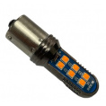 Маленькое фото товара - Автолампа светодиодная 12-24V/21W 1-конт желтая 12-диодов (S0074-1Y). Вариант №1