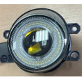 Маленькое фото товара - Фара светодиодная противотуманная TOYOTA 12-24V/40W белый+желт+АНГЕЛ глазки+далн компл. 2шт.. Вариант №1