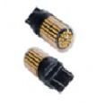 Маленькое фото товара - Автолампа светодиодная 12-24V/21+5W без цоколя 2-конт 144-диода стекло желтые (S0040Y-7443). Вариант №1