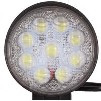 Фото товара - Фара противотуманная светодиодная круглая 9 диодов 27W 115*55*130мм 12/24V рассеиваемый OFF-Road