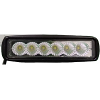 Фото товара - Фара противотуманная светодиодная балка  160*55*45мм 6 диодов 18W 12/24V OFF-Road