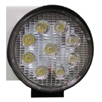 Фото товара - Фара противотуманная светодиодная круглая 9 диодов 27W 115*30*125мм 12/24V рассеиваемый OFF-Road