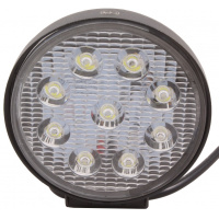 Фото товара - Фара противотуманная светодиодная круглая 9 диодов 27W 115*30*125мм 12/24V направленный OFF-Road