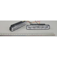Фото товара - Фары светодиодные KS-024 ходовые огни (10 LED ходовые огни + 5 LED желтый поворот), провода, 120*30*22мм, 2шт.