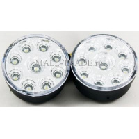 Фото товара - Фары светодиодные KS-020-2 ходовые огни (9 LED), провода, 68*42*68мм, 2шт.