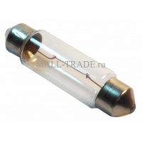 Фото товара - Автолампа софитная 12V-10W 41мм салон, задний номер (1241) (К)