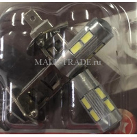 Фото товара - Автолампа светодиодная H1 24V-70W 10-LED диод. линза 2шт (124702) (К)
