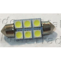 Фото товара - Автолампа светодиодная софитная 24V-5/10W 36мм 6-LED диод. (5050-36) (К)