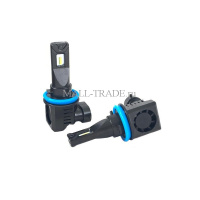 Фото товара - Автолампа светодиодная H11 9V/32V-36W (200W) 5500Lm 5000K вентилятор 2шт (KS-P3-H11 PRO)