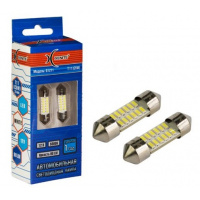 Фото товара - Автолампа светодиодная софитная 12V-5/10W 31мм 12-LED диод. 2шт (S1211) (1009598) (К)