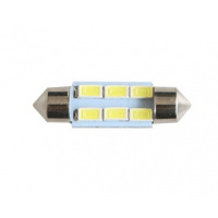 Фото товара - Автолампа светодиодная софитная 12V-5/10W 31мм 6-LED (Y0004-31) (К)