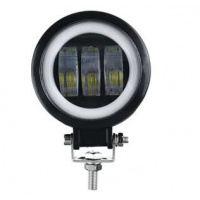 Фото товара - Фара противотуманная светодиодная круглая 3 диода ЛИНЗЫ+ходовые 20W 94*94*50мм 12/24V OFF-Road
