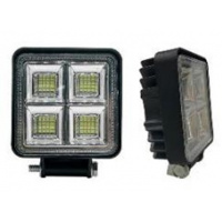 Фото товара - Фара противотуманная светодиодная квадратная 64 диода + маяк 26W 115*125*45мм 12/24V OFF-Road