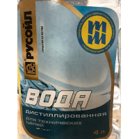 Фото товара - Вода диcтиллированная 4л. Русойл