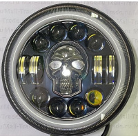 Фото товара - Фара светодиодная круглая ВАЗ-2121 УАЗ 12-24V/35W дальн+ближ/ходовые/повор.175*80мм 1шт 62.3711-178