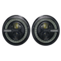 Фото товара - Фара светодиодная круглая ВАЗ-2121 УАЗ 12-24V/100W дальн+ближ/ходовые/поворотник175*65мм 1к-т. G0466