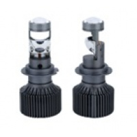 Фото товара - Автолампа светодиодная H4 9-50V 180W 18000Lm 6500K мини линза вентилятор (2шт)