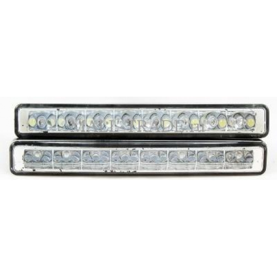 Большое фото товара - Фары светодиодные KS-029 ходовые огни (16 LED ходовые огни + 8 LED желтый поворот), провода, 160*35*22мм, 2шт., KS-029 Led. Вариант №1