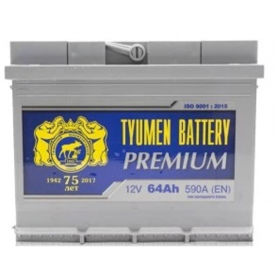 Большое фото товара - Аккумулятор 6СТ- 64L PREMIUM (зал.) Тюмень (+/-), 12V64AH620A L Premium. Вариант №1