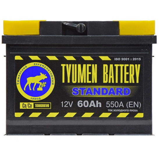 Большое фото товара - Аккумулятор 6СТ- 60L STANDART (зал.) Тюмень (+/-), 12V60AH550A L. Вариант №1