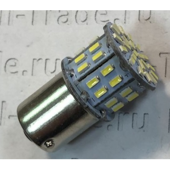 Большое фото товара - Автолампа светодиодная 24V/21W 1-конт 50-диодов (1156-50-24) (S0008-24), 24-21\10\5 ан. BA15s LED. Вариант №1