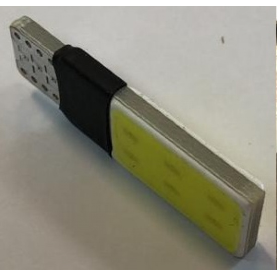 Большое фото товара - Автолампа светодиодная 12V-5W без цоколя 2-COB диод. 12V (T10 COB FL) (К), 12-5 б\ц ан.FL W2.1*9.5d. Вариант №1