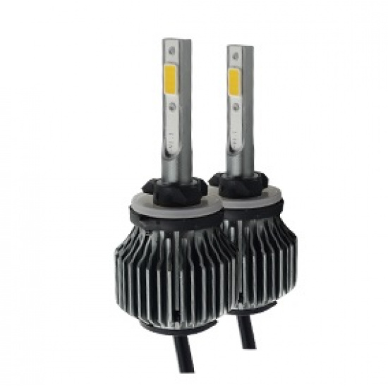 Большое фото товара - Автолампа светодиодная H27 12V-15W 1800Lm 4300K вентилятор F6 (2шт), H27 12 COB F6. Вариант №1