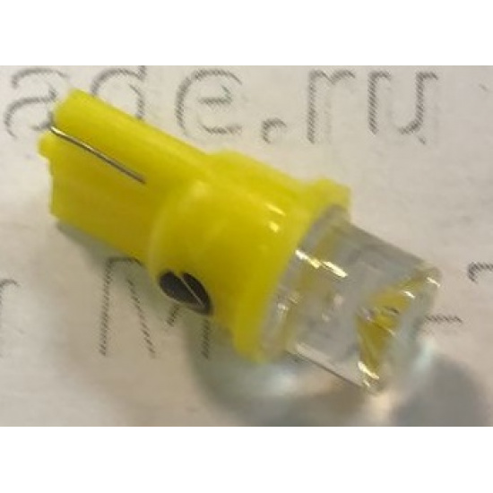 Большое фото товара - Автолампа светодиодная 12V-5W без цоколя 1-LED диод. желтая конус (ЛДД003C-Y) (Диалуч), 12-5 б\ц ан.CL W2.1*9.5d. Вариант №1