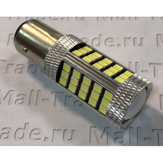 Большое фото товара - Автолампа светодиодная 12V-21W+5W 66-SMD диод. линза смещенный цоколь 1157 SMD 66 (2835)L, 12-21+5 ан. BA15s. Вариант №1
