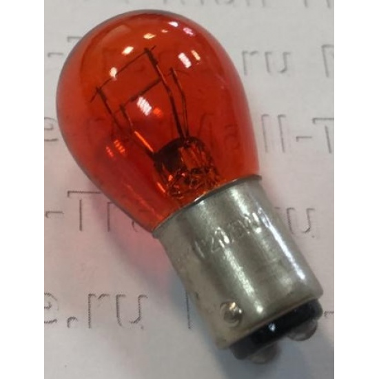 Большое фото товара - Автолампа 12V-21W+5W стоп, габарит (81215Orange), 12-21+5Ж ан.P21\5W BAY15d. Вариант №1