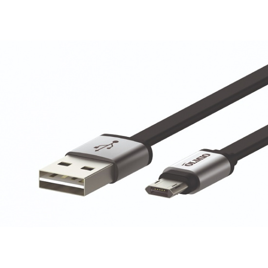 Большое фото товара - Кабель для телефона USB - micro USB 1м 2.1 A двухсторонний плоский Olmio, 038703. Вариант №1
