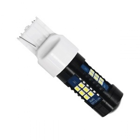 Большое фото товара - Автолампа светодиодная 12-24V/21+5W б/ц 2-конт 21-диод линза (S0034) (S0061-2W) (S0034-7443), 12-24/21+5 LED б/ц. Вариант №1