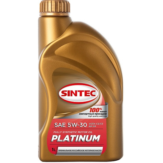 Большое фото товара - Масло моторное 5W30 1л SINTEC Платинум SP C2/C3 синт., 801992. Вариант №1