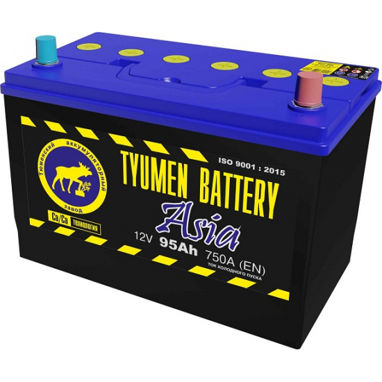 Большое фото товара - Аккумулятор 6СТ- 95L Asia (зал.) Тюмень (+/-), 12V95AH750A Азия. Вариант №1