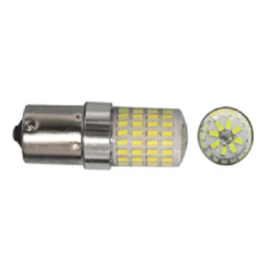 Большое фото товара - Автолампа светодиодная 12V-21W 1-конт 80-диодов (S0039) (S0066), 12-21\10\5 ан. BA15s LED. Вариант №1
