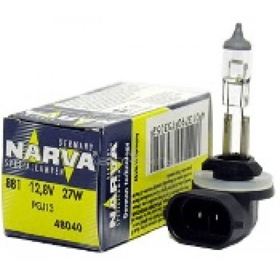 Большое фото товара - Автолампа 12V-27W H27/1 галогеновая фарная угол (48040) (Narva), H27/1 12-27 ан.PG13. Вариант №1