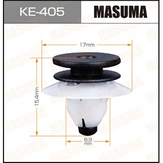 Большое фото товара - Клипса MASUMA KE405 30653441 STM12608 AGA564 AK1113957 BE1615 80809065, KE405. Вариант №1
