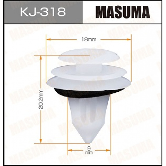 Большое фото товара - Клипса MASUMA KJ318 94858299 91560SAA003 91560S6A003 GE4T68865A MU481245 MU488002, KJ318. Вариант №1