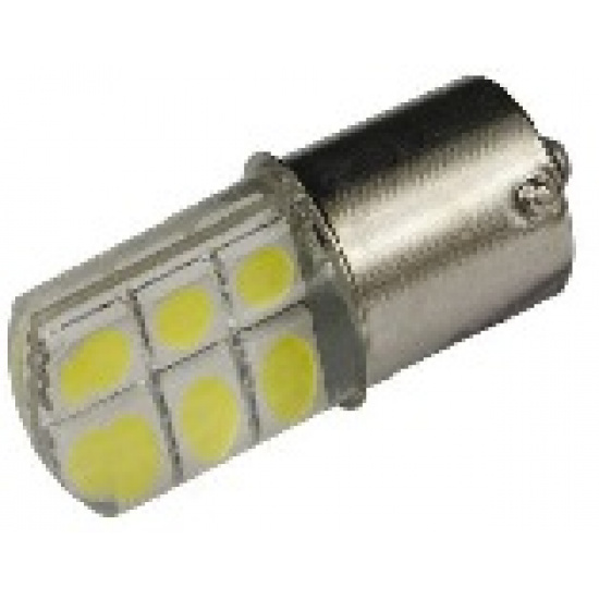 Большое фото товара - Автолампа светодиодная 12V-21W 1-конт 5-диодов (S0038), 12-21\10\5 ан. BA15s LED. Вариант №1
