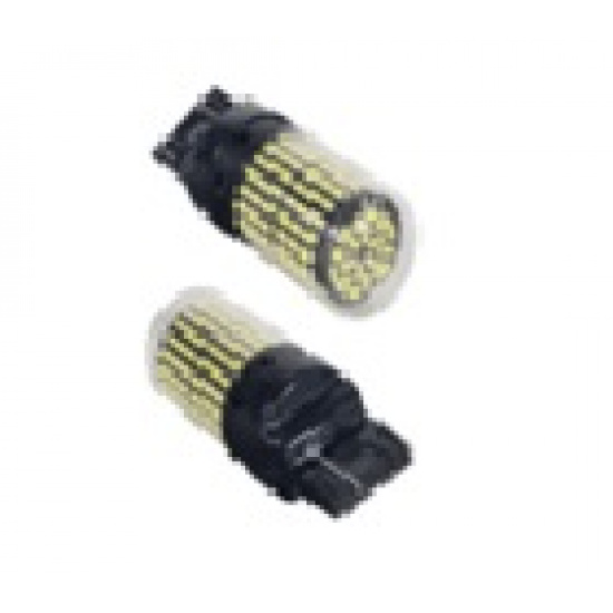 Большое фото товара - Автолампа светодиодная 12-24V/21+5W без цоколя 2-конт 144-диода стекло белые (S0040-7443), 12-24/21+5 LED б/ц. Вариант №1