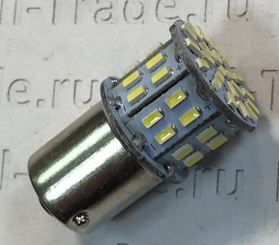 Автолампа светодиодная 24V-21W\10W\5W 54-LED диод. (3020-54) (К) 24-21\10\5 ан. BA15s