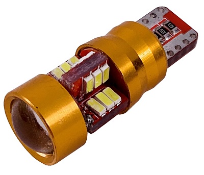 Автолампа светодиодная 12V-5W без цоколя 27-LED диод. 12-24V обманка би пол. (3014-CAN) РАСПРОДАЖА 12-5 б\ц ан.T10 W2.1*9.5d