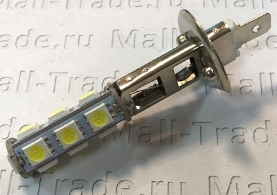 Автолампа светодиодная H1 12V-55W 13-LED диод. (5050-H1) (К) H1 12-55 K